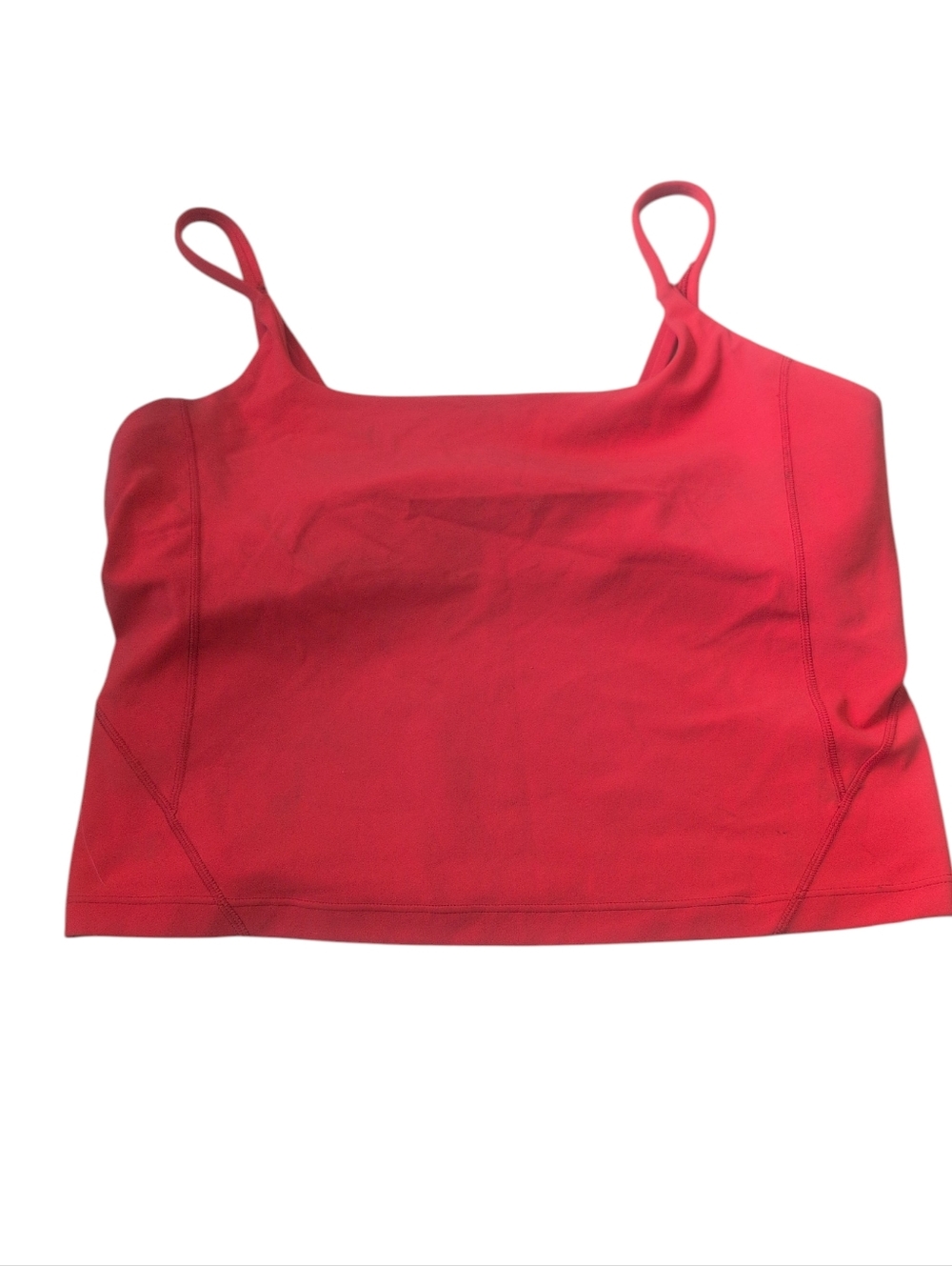 Lululemon Red Built-In Bra Tank Top Size 12 Athletic Yoga Workout Athleisure